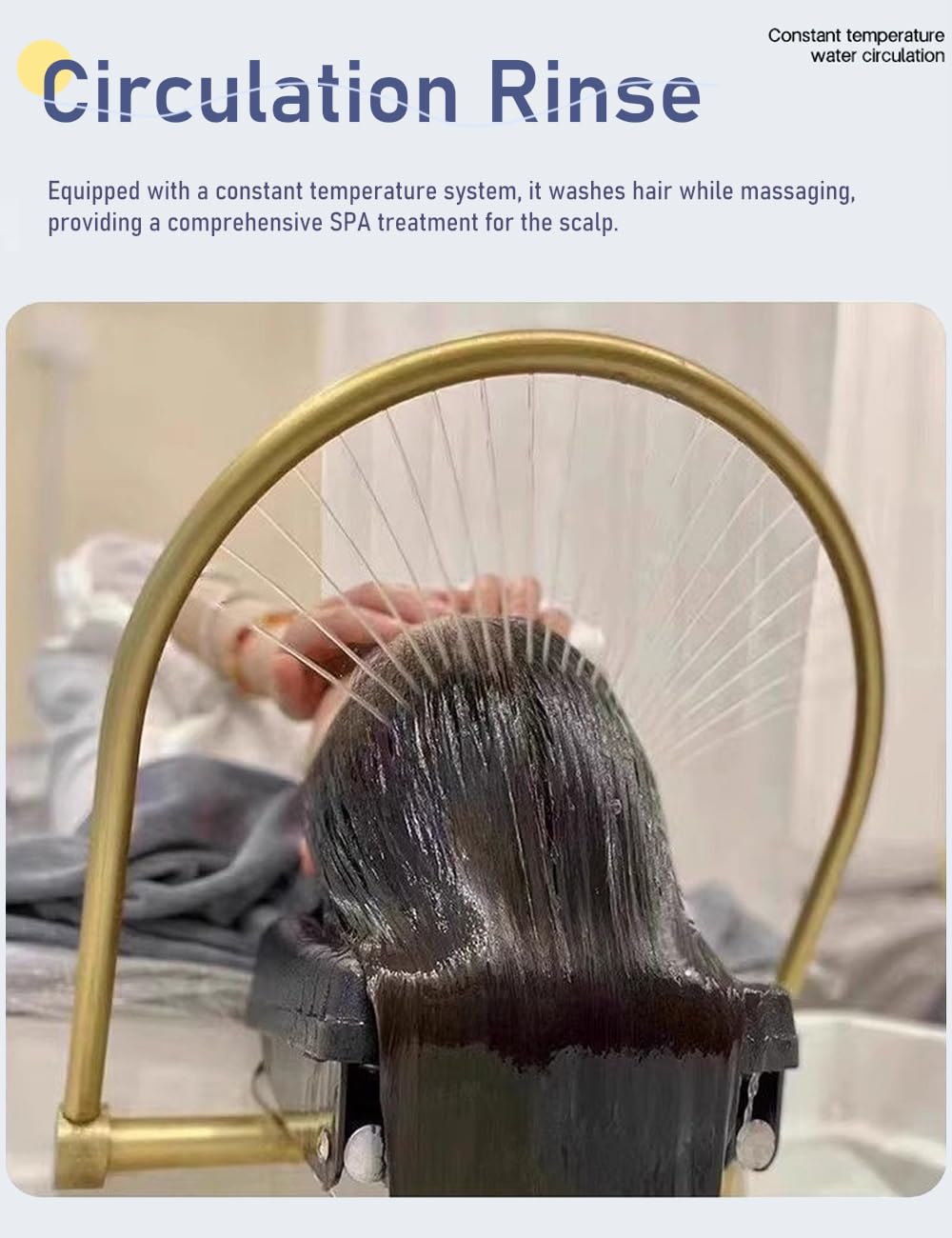 Bewegliches Head Spa Gerät, Haarwaschbecken Mit 60L Wassertank + 20L Abwassertank, 4 Rollen mit Feststellbremse, verstellbarem Kopfkissen, Lichttherapie, geeignet für Spa-Salons, Friseurläden, Weiß