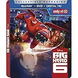 Big Hero 6 Blu-ray + DVD + Digital HD with Exclusive Baymax Funko Pop! - Family Movie Night, Kids Gift Idea - Disney Action Adventure Film​