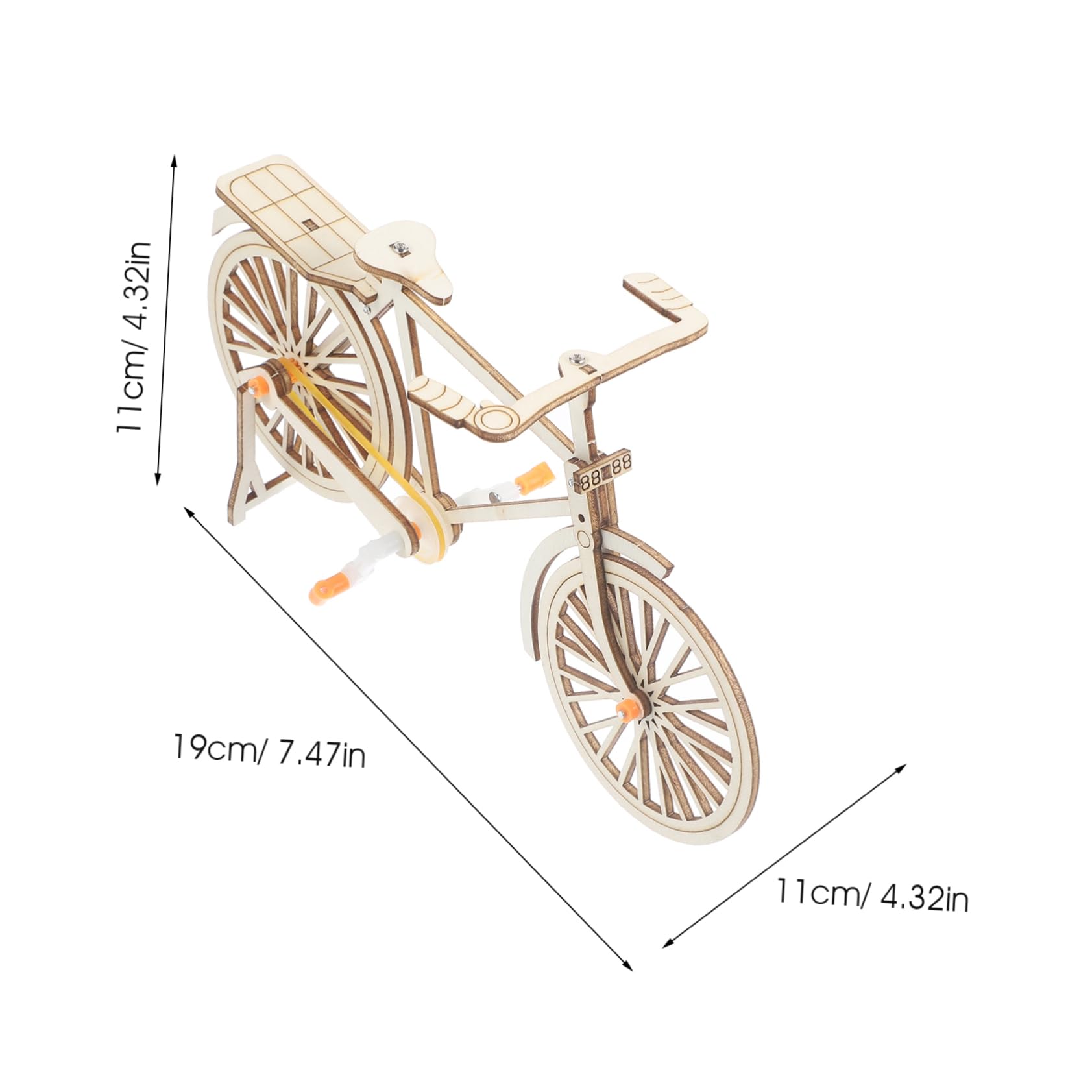 HONMEET Self-Assembly Vintage Bike Model Desktop Mini Bike Decoration Educational Toy