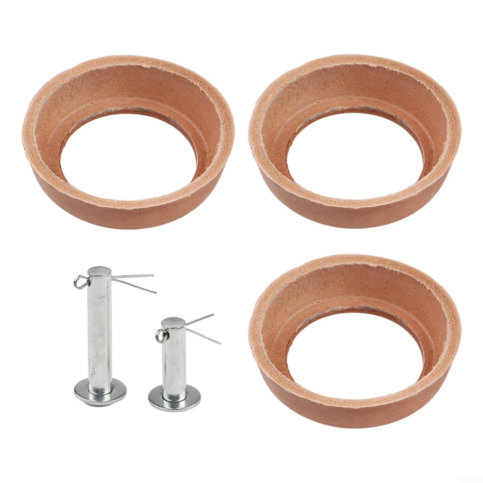Set di ricambio per maniglia tipo 75 con kit bulloni, in ghisa e pelle trattata a cera, guarnizione per anello per pompe per fontane da giardino, include 3 extra