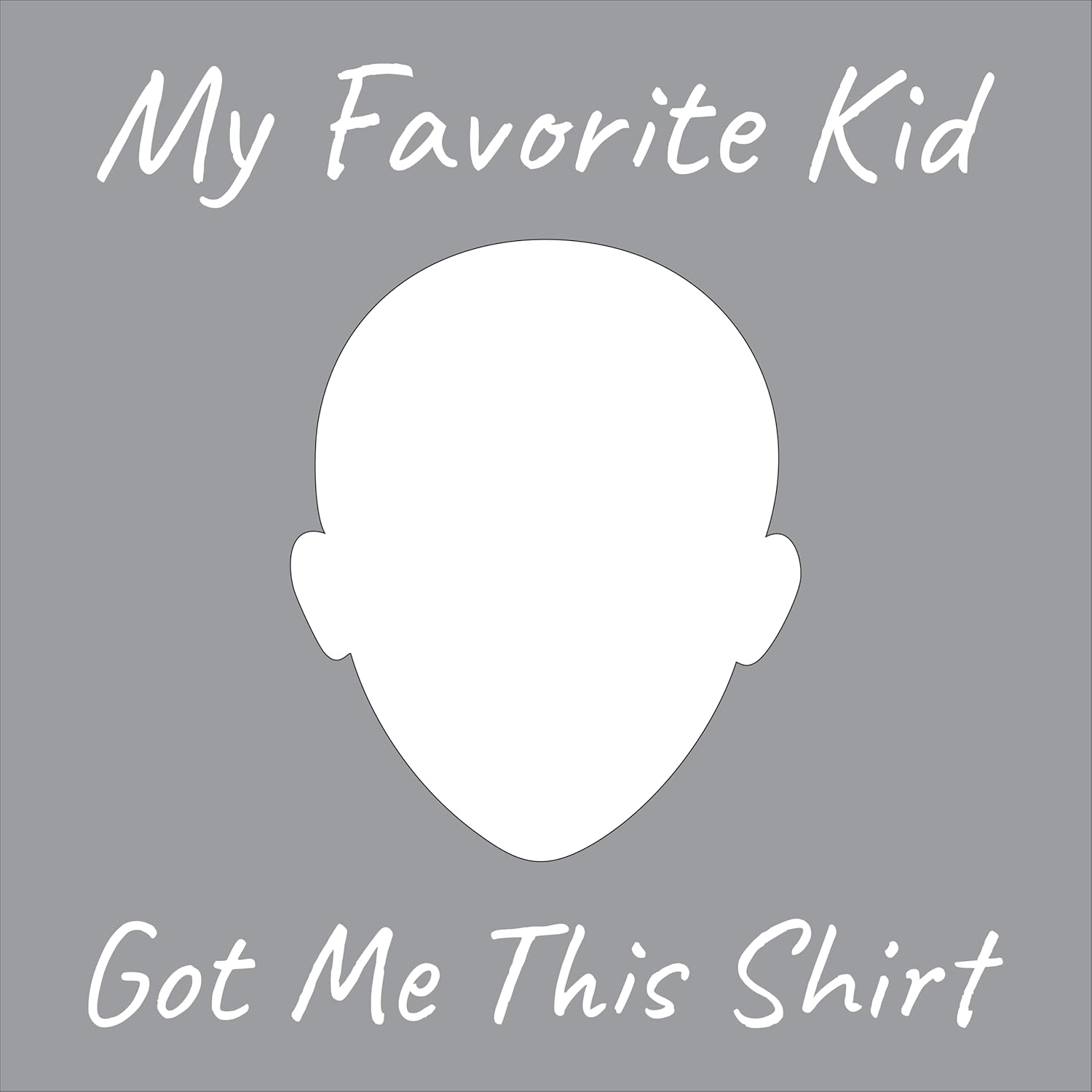 WYCO Products My Favorite Kid Got Me This Shirt with Custom Face, Black, Red, Charcoal, Navy. Customized tee Shirt