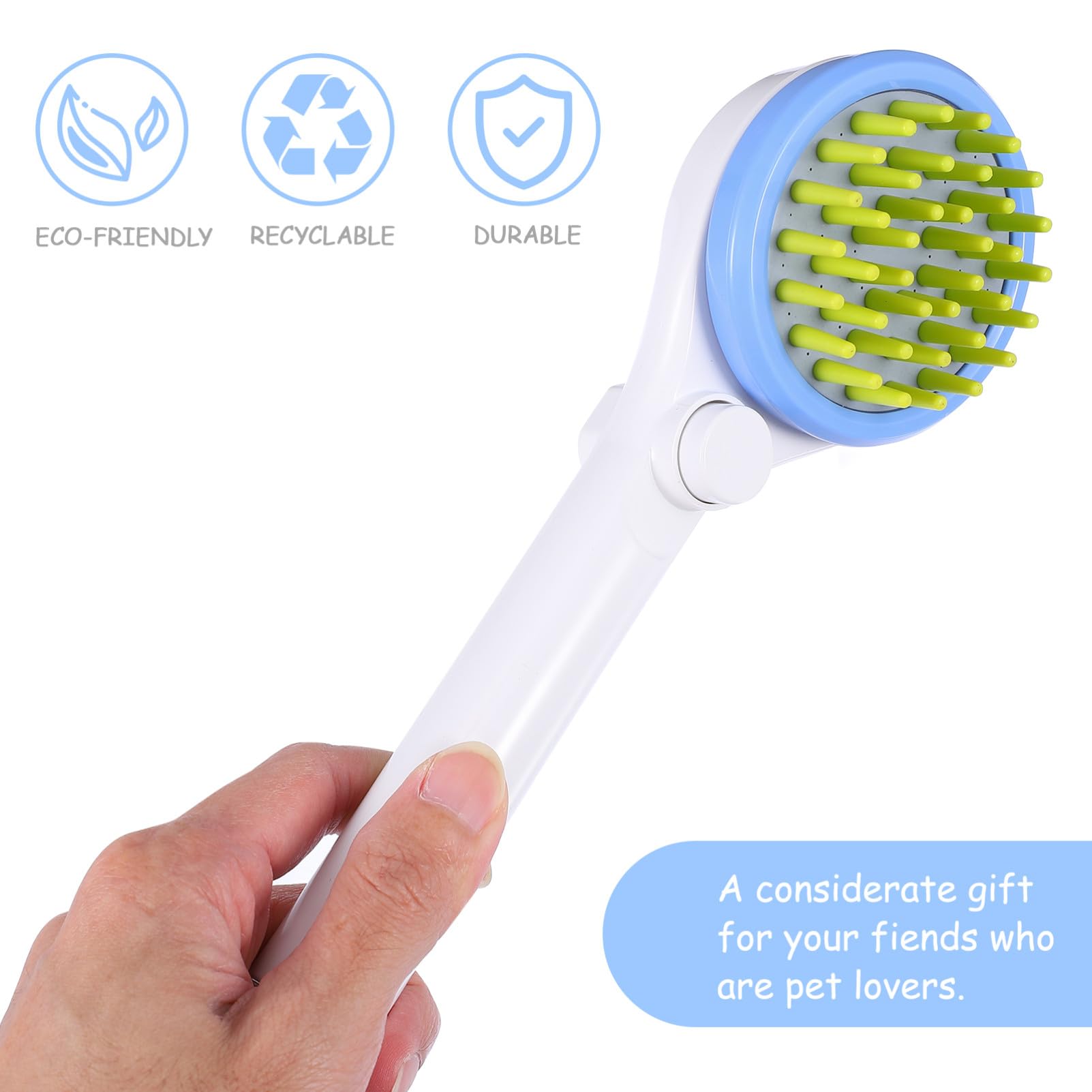 Rociador de Ducha para Perros con Cepillo Multi-funcional de Abs, Accesorio Cómodo Cuidado de Mascotas y Limpieza Eficaz de Patas
