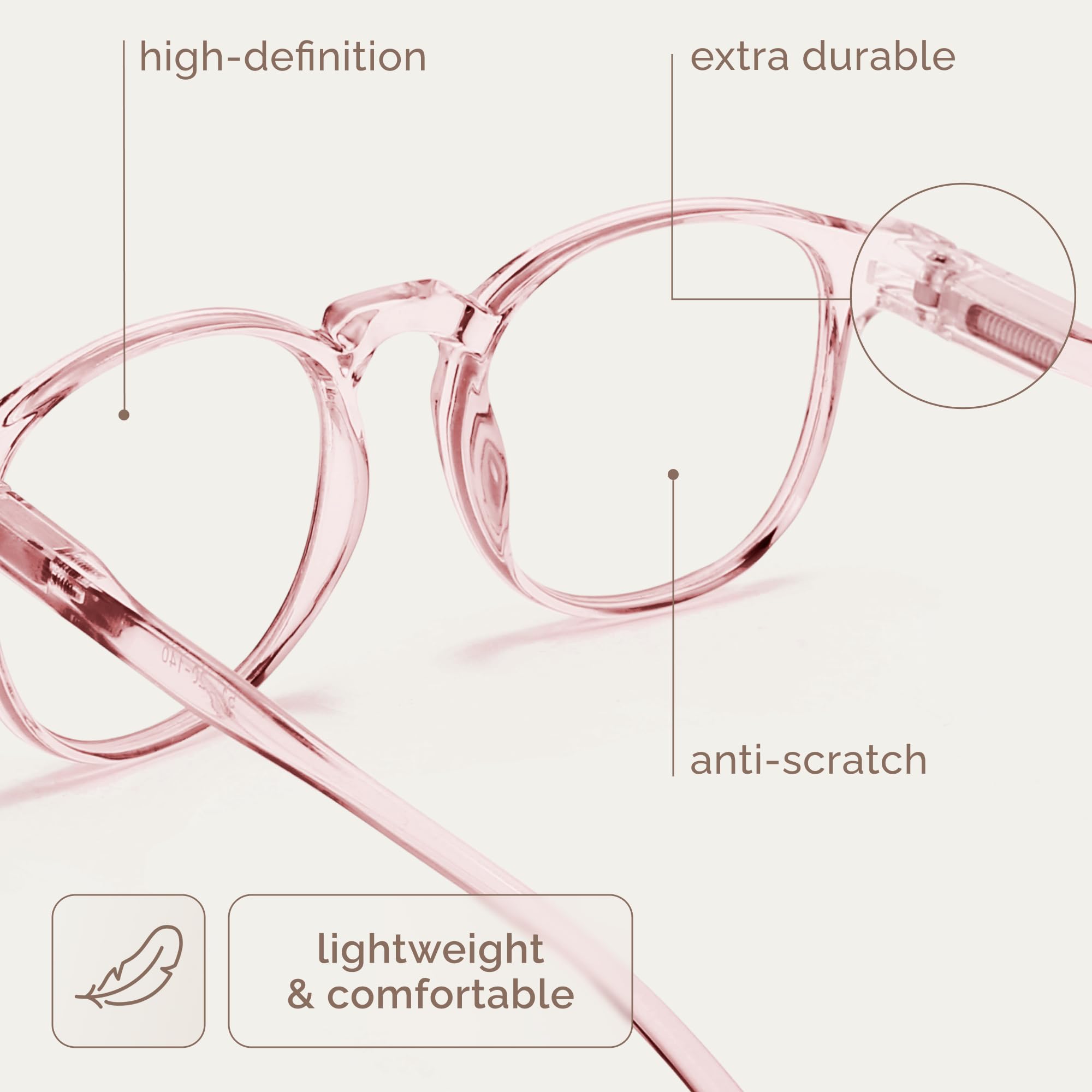 IBOANN Gafas de bloqueo de luz azul para mujer, paquete de 3 | Luz azul y protección UV, marcos redondos, estilo listo para pantalla, elegante y cómodo