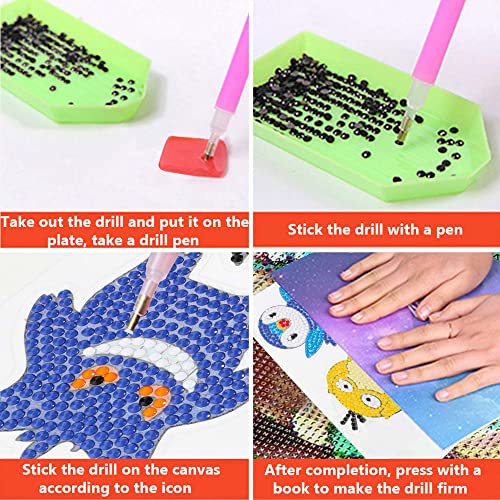 16 Pcs Diy Diamond Painting Stickers Kits For Kids, Creative 5D Paint By Numbers Diamonds Dots Mosaic Stickers Arts And Crafts For Kids Boys Girls Adult Beginners #TOP2