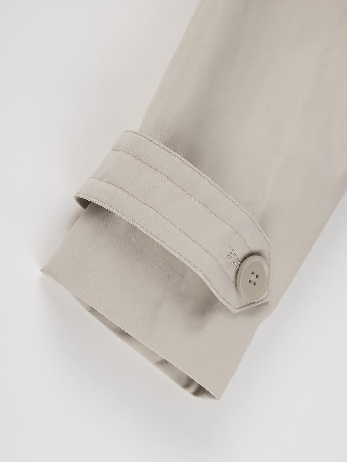 Bellivera Women's Double-Breasted Classic Lapel Slim Windproof Trench Coat with Belt (Crop Length) - Image 5