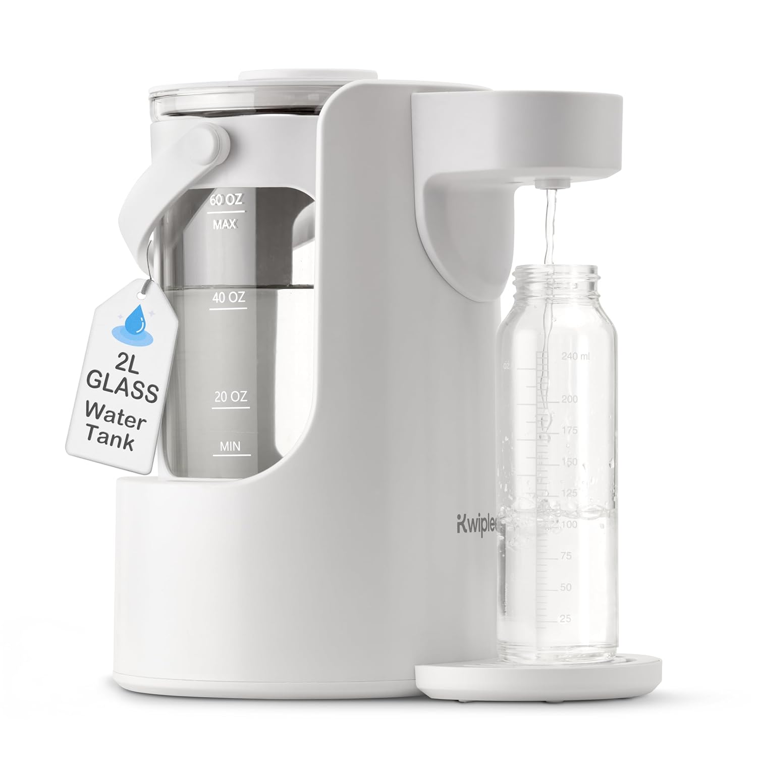 Smart Pour - Warm Water Dispenser, Instant Water Warmer for Baby Formula, 2L Detachable Glass Tank, 24/7 Keep Warm, Water Dispenser for Baby Bottles, Baby Bottle Water Warmer Dispenser