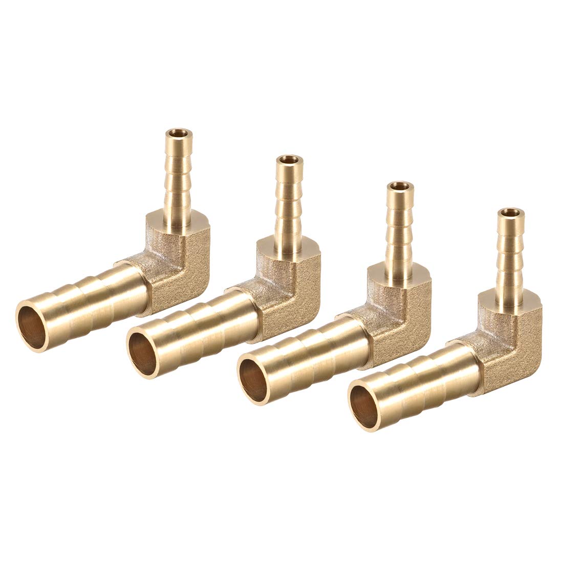 Raccord cannelé 8mm à 4mm en laiton uxcell pour tuyau flexible, lot de 4 pièces