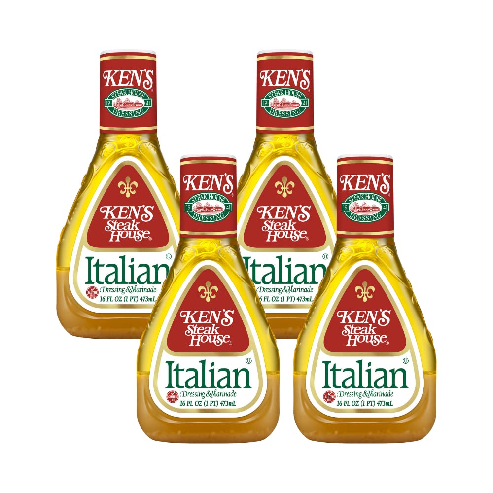Ken's Steak House Italian Dressing & Marinade 16 Fl Oz (Pack of 4)