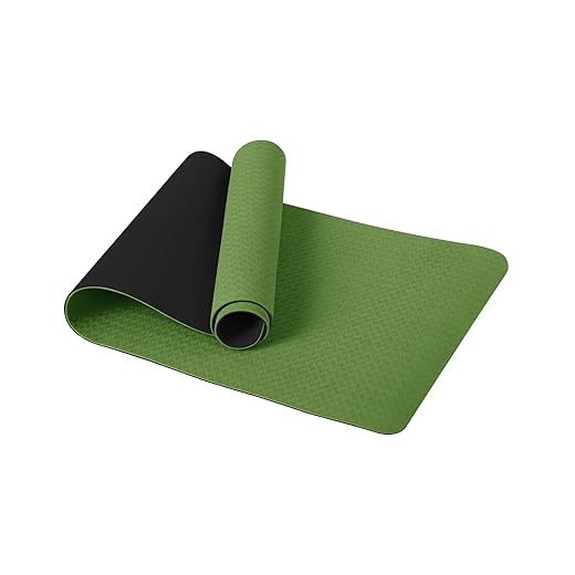 Good Nite Yoga Mat Exercise Fitness Mat Extra Thick Non-Slip Training Mats for Sports Pilates Gym Mats Floor Gym Resistance Mat with Carrying Strap 183 x 61 x 0.6 cm