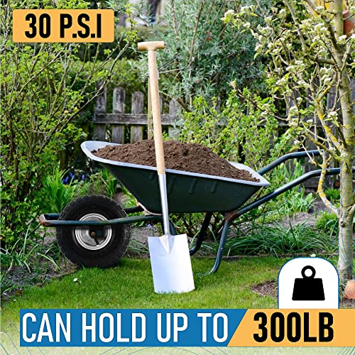 10-Inch Replacement Tire And Wheel 4.10/3.50-4" - 10” Utility Tires For Gorilla Cart, Dolly, Hand Truck, Generator, Lawnmower, Garden Wagon With 5/8” Axle Bore Hole - Double Sealed Bearings (2 Pack) #TOP2