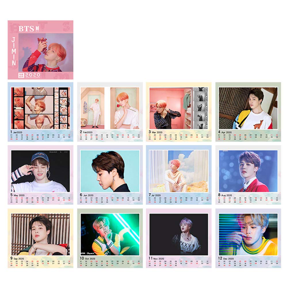 AMA-StarUK36 Kpop BTS Bangtan Boys 2020 Desk Calendar Photo Card of the Soul 2020 Official Photo Calendar for A.R.M.Y Fans...
