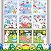 SUNBEAUTY Fensterbilder Ostern Selbstklebend, 91pcs Ostern Fensterbilder Frühling Kinder, Fenstersticker Kinder mit Hase Ostereier Statische Aufkleber Eier Karotte Kaninchen