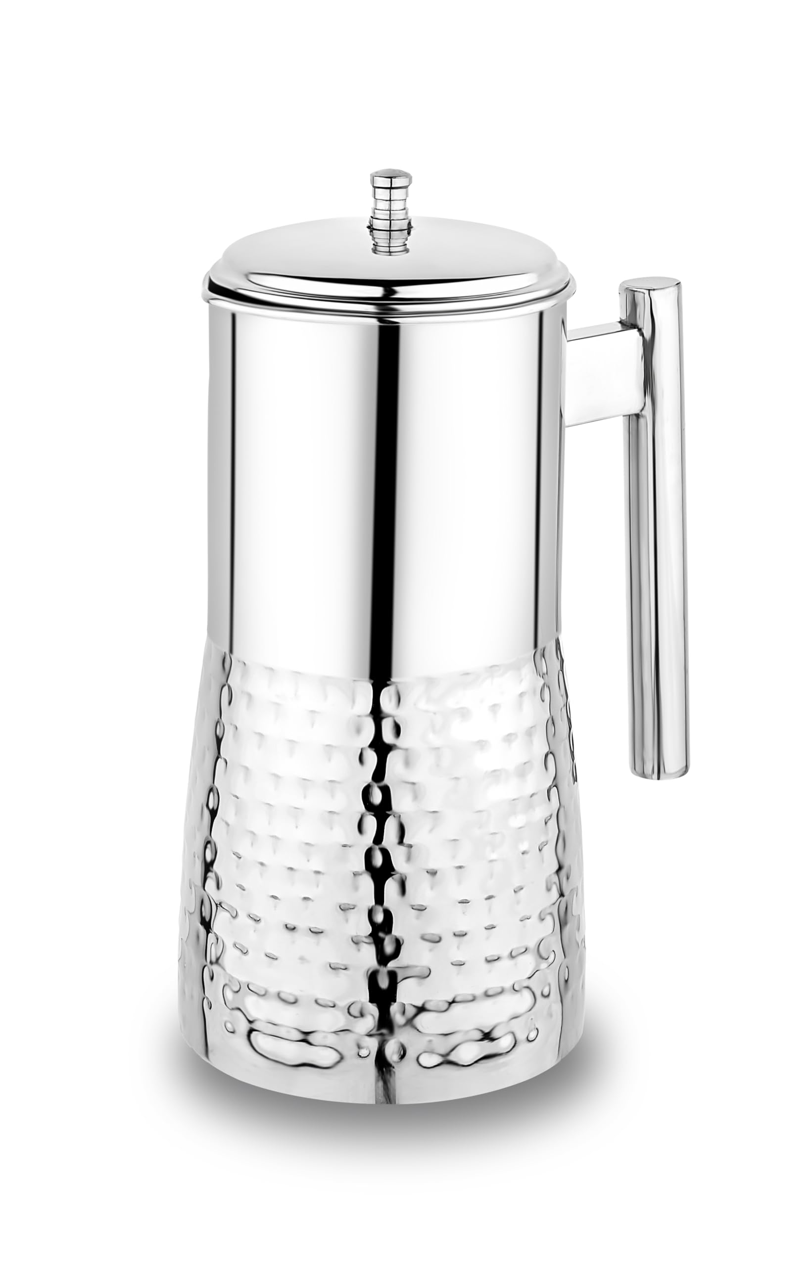 Vinod Stainless Steel Hammered Magnum Water Pitcher/Jug with Cover – 1700 ml-image-22