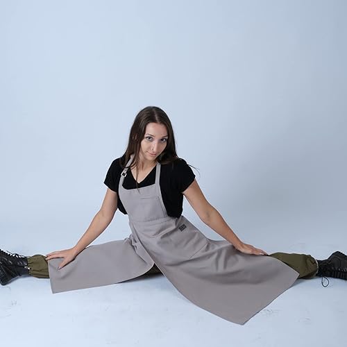 Miniatura 10 de makemake Tools  Delantal de cerámica unisex impermeable de pierna dividida para artistas de cerámica overoles de cerámica arcilla vestido de florista