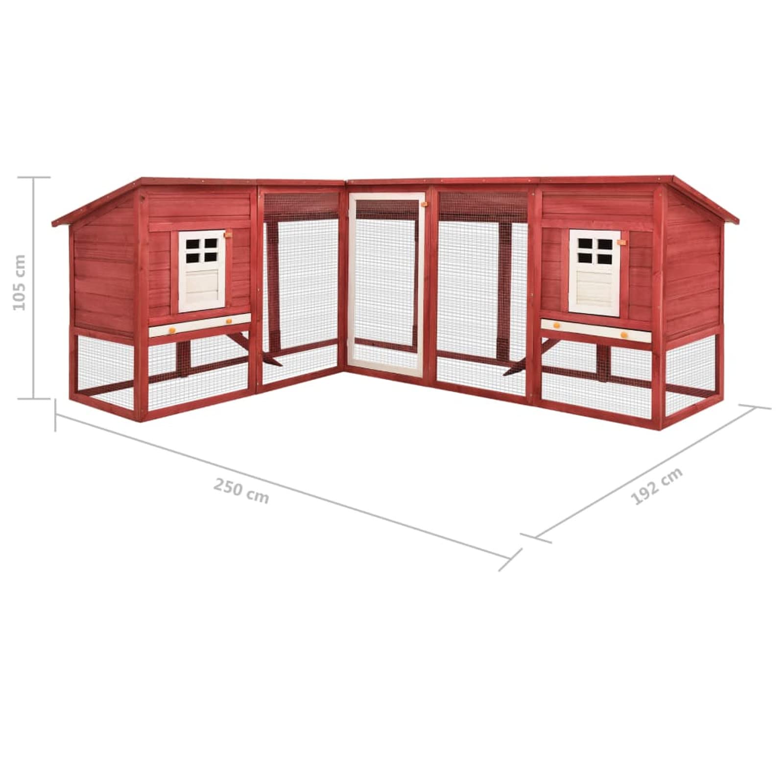 ShGaxin Jaula conejera de Exterior con Corral, Jaula Cobaya, Jaulas para Conejos, Jaula Hamster, Casa Conejo, Casita Conejo, Conejo, Madera Abeto Rojo Blanco
