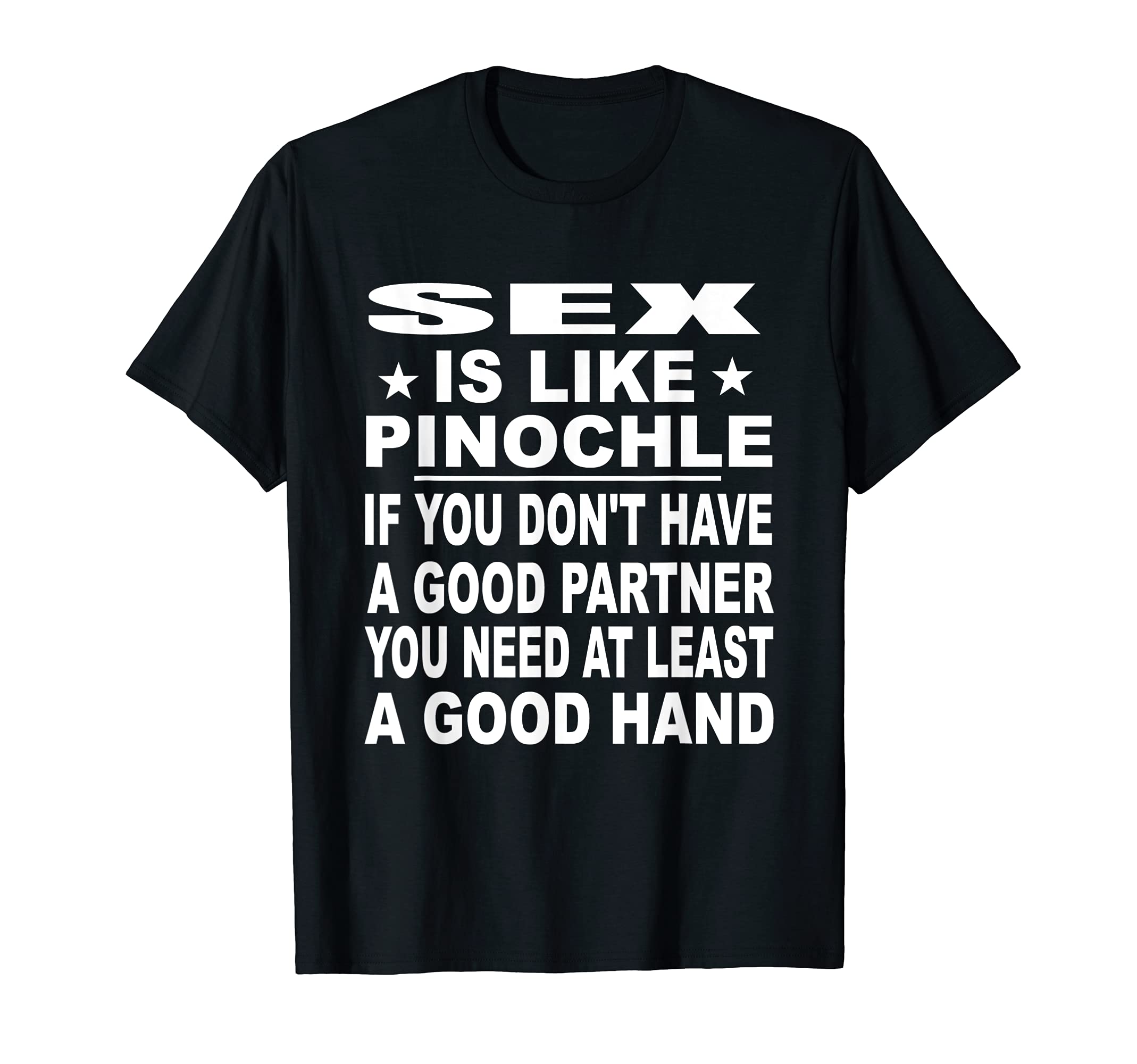 Pinocle Lover Player Playing Card Funny Pinochle Card Game T-Shirt, Black
