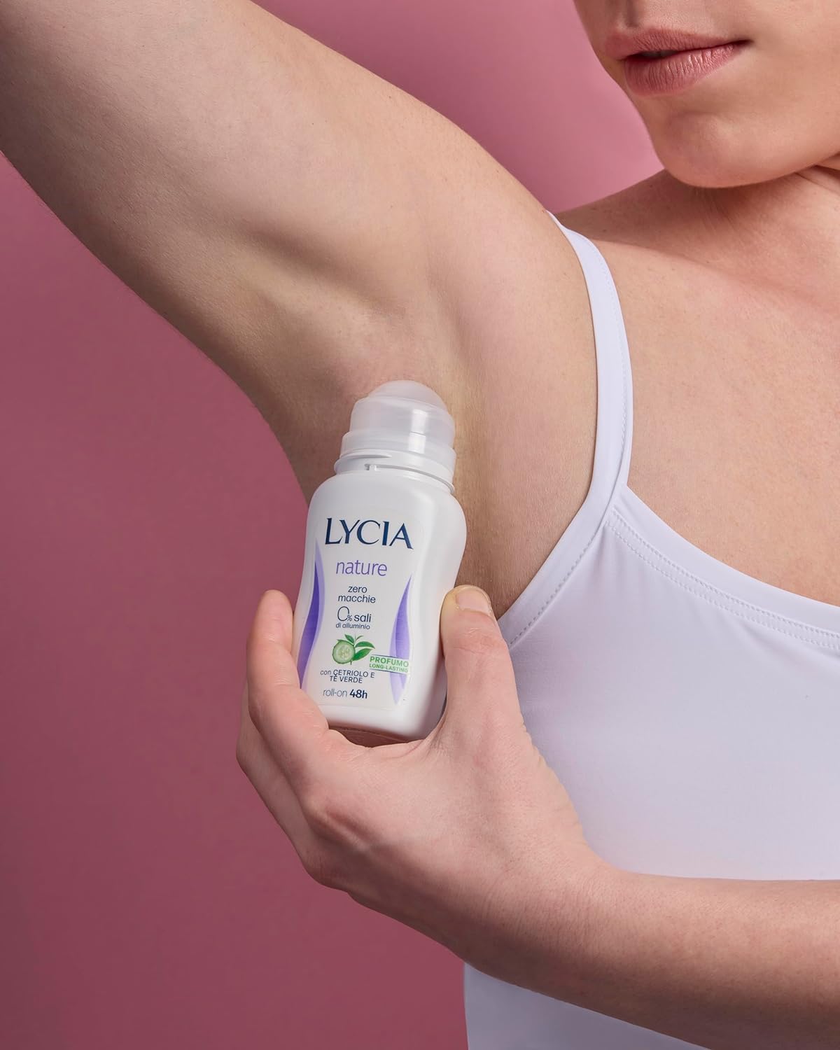 12x Lycia Deodorante Roll-On Nature - Deodorant 0% Alkohol,0% Aluminiumsalze,Duft von Gurke und Grünem Tee - Deo 50ml + Beni Culinari Kostenloser Schlüsselanhänger