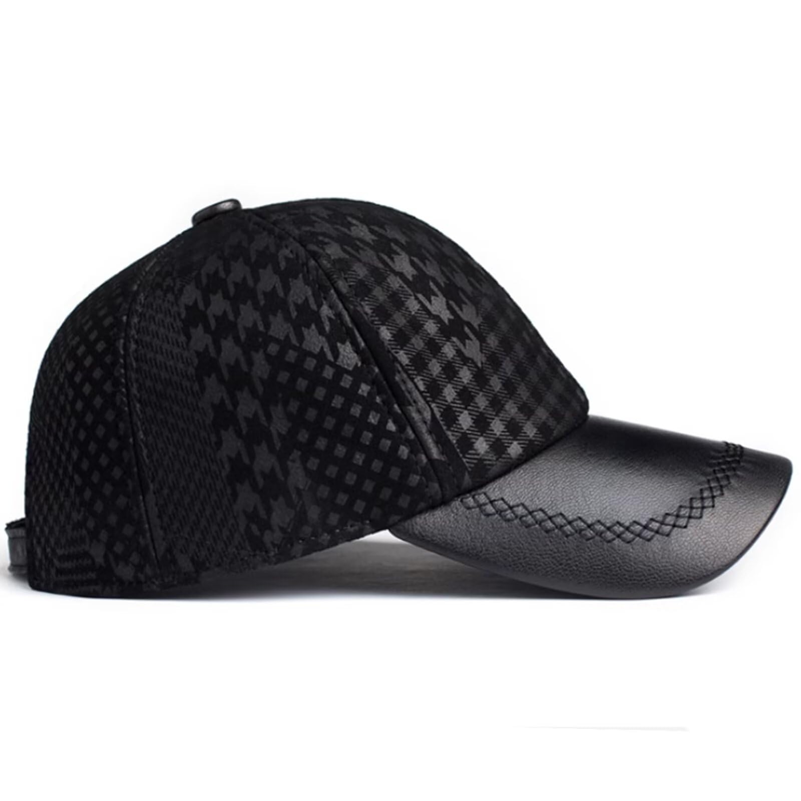 Gorra de Béisbol Hombre Mujer,Gorra de béisbol clásica Ajustable de Cuero Unisex