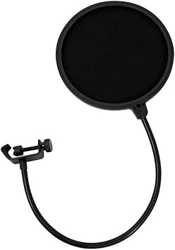 Audio-Technica AT2035 Cardioid Condenser Microphone Bundle with Pop Filter with 2 Layered Mesh and 10-foot XLR Cable