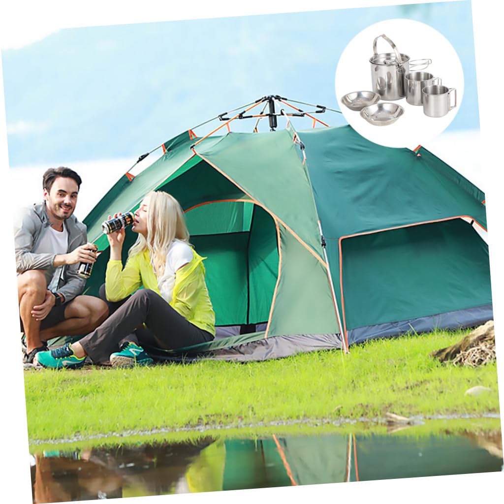 UPKOCH Casseroles Acier Inoxydable pour Camping Bouilloire Tasse Vaisselle de Durable