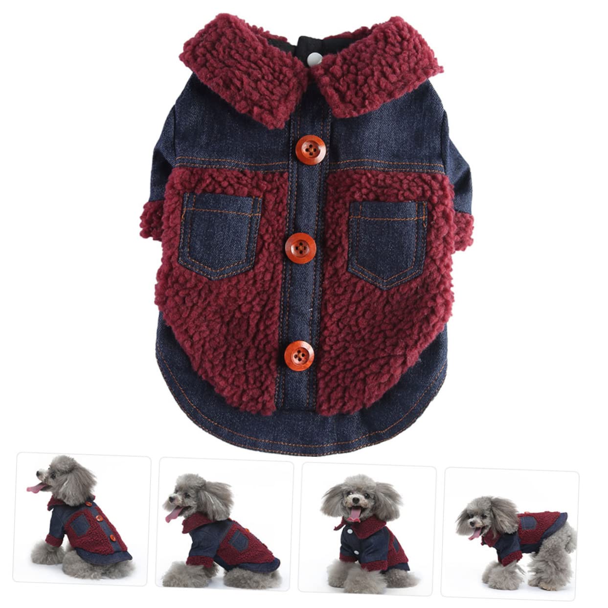 SUPVOX 3 Pezzi Giacca Per Cuccioli Per Cani Cappotto Caldo in Tessuto Traspirante Elegante Abbigliamento Per Animali Domestici