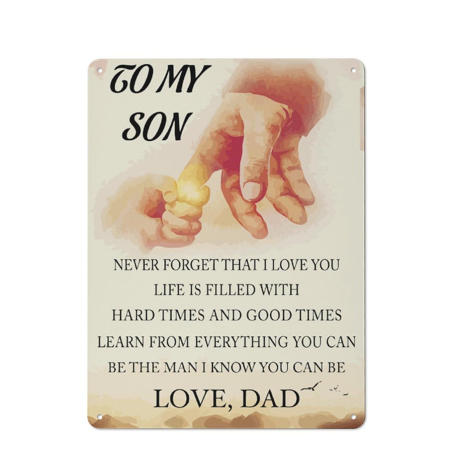 Junmoney Style-22 Dad To Son Rustic Metal Plaque 40X30cm For Café Or Restaurant, Wall Decor For People Reorganising Café And Restaurant