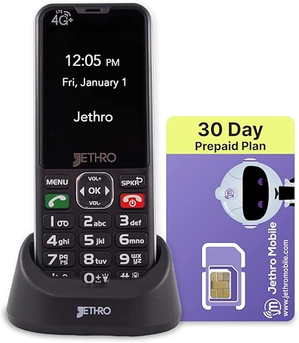 Miniatura 1 de Teléfono celular Jethro SC490 4G LTE para personas mayores con minutos prepagos