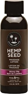 Earthly Body Hemp Seed Massage Lotion, 2.0 oz - Skinny Dip, Clear
