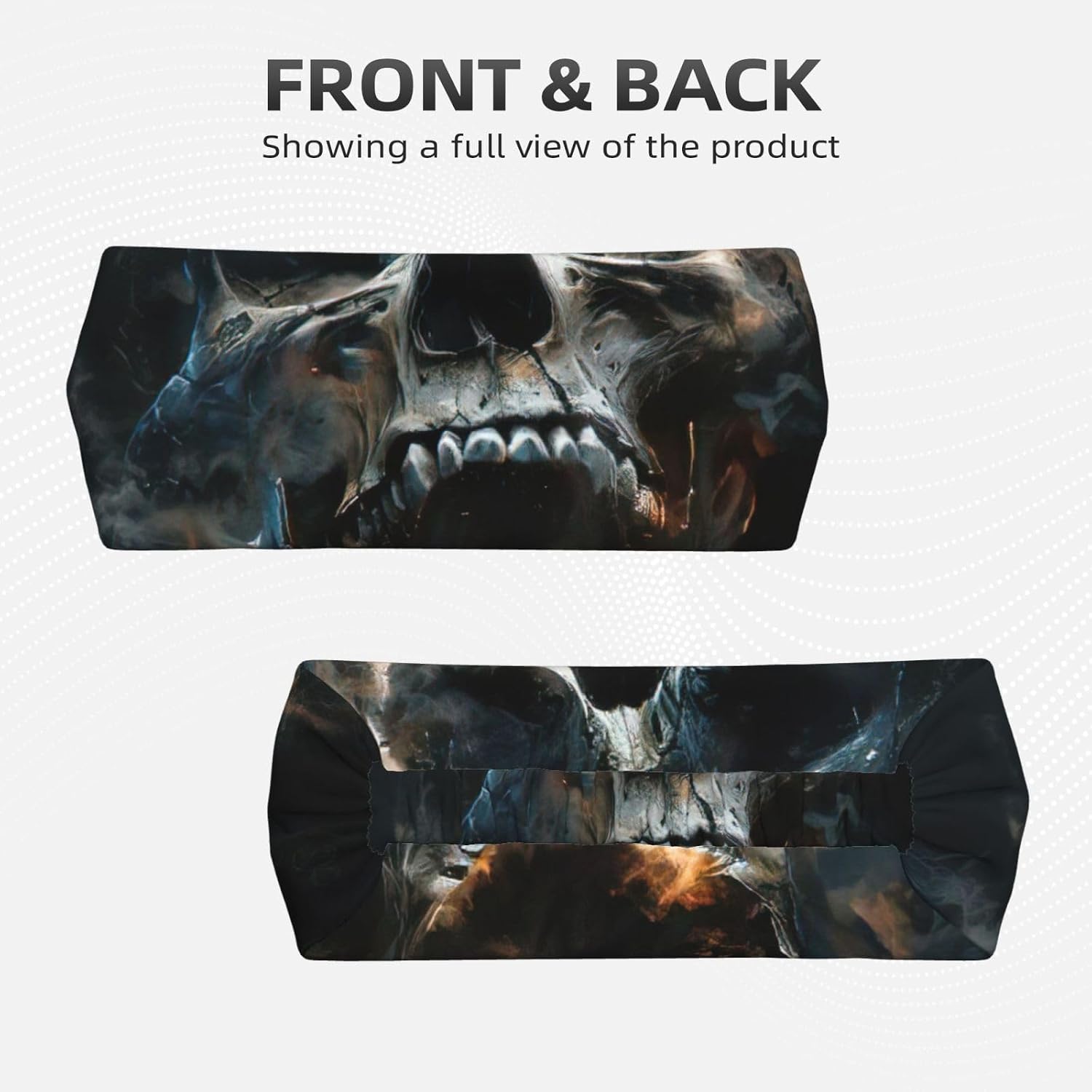 Horror Ghost Skull Print Ultra-Soft Elastic Headband Sports Running Gym Outdoor Activities Gifts Headwear