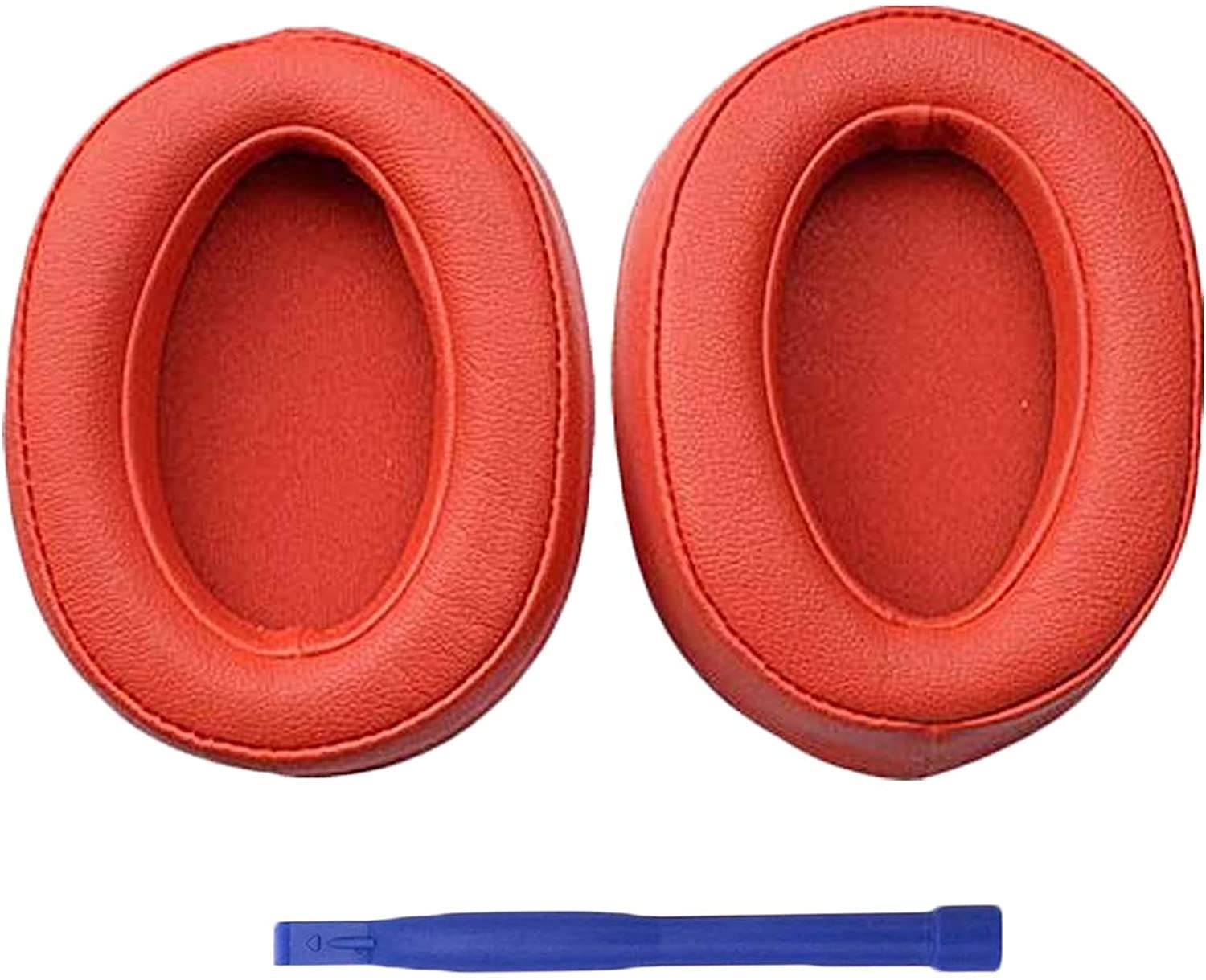 MDR-100ABN Replacement Ear Pads Protein PU Leather Ear Cushion Compatible with Sony MDR-100ABN WH-H900N H800 Headphones (Red)