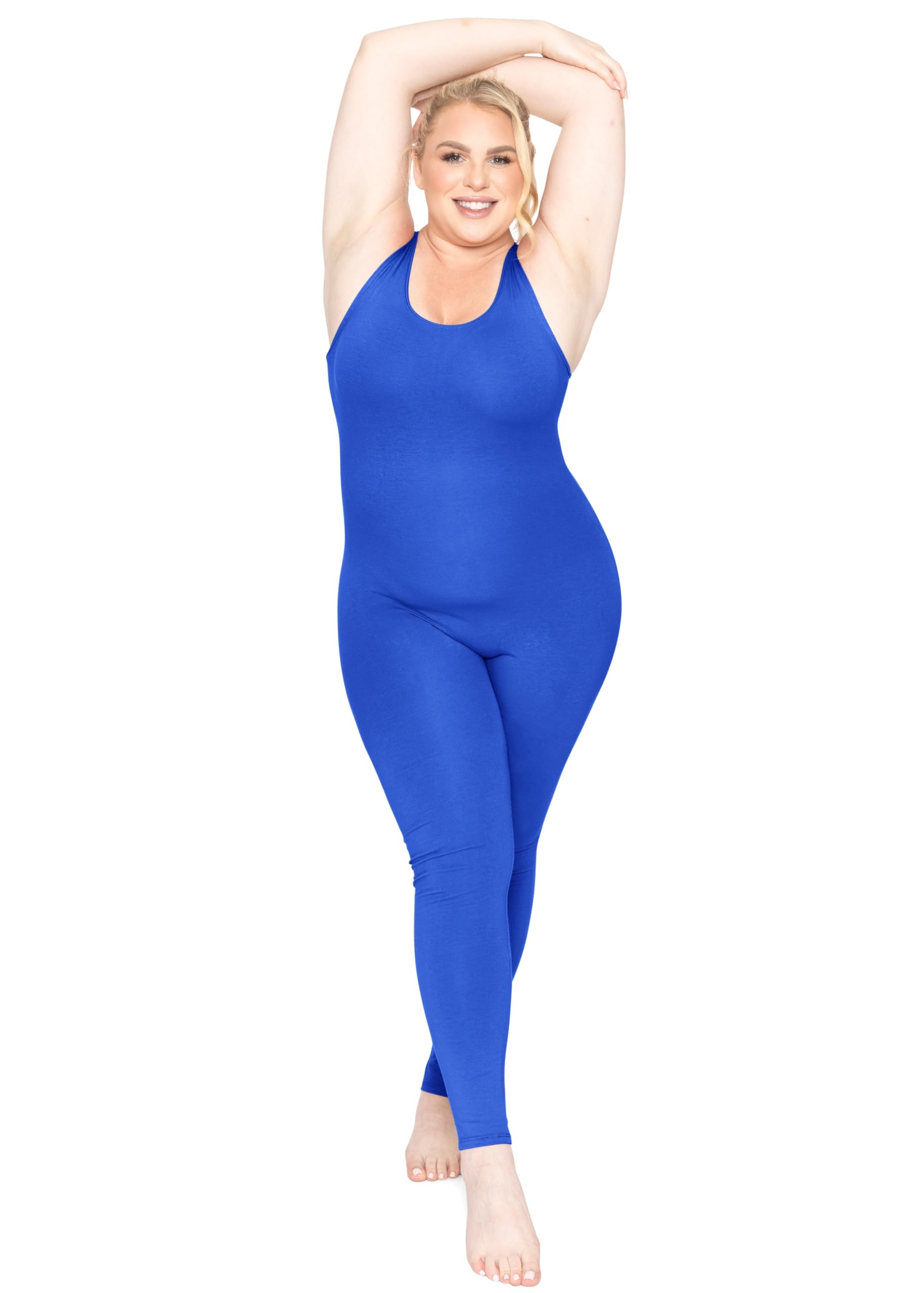 STRETCH IS COMFORT Women's Plus Size Teamwear Cotton Tank Unitard