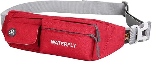 WATERFLY Fanny Pack for Women Men Water Resistant Small Waist Pouch Slim Belt Bag with 4 Pockets for Running Travelling Hiking Walking Lightweight Crossbody Chest Bag Fit All Phones,11.02 x 2.1 x 4.3 inch WATERFLY Fanny Pack for Women Men Water Resistant Small Waist Pouch Slim Belt Bag with 4 Pockets for Running Travelling Hiking Walking Lightweight Crossbody Chest Bag Fit All Phones,11.02 x 2.1 x 4.3 inch