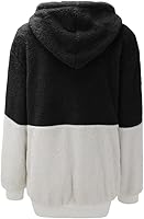 Vista 4 de VREWARE Sudaderas con capucha con cremallera para mujer, de gran tamaño, casual, sherpa, de vellón, con bolsillo, para exteriores