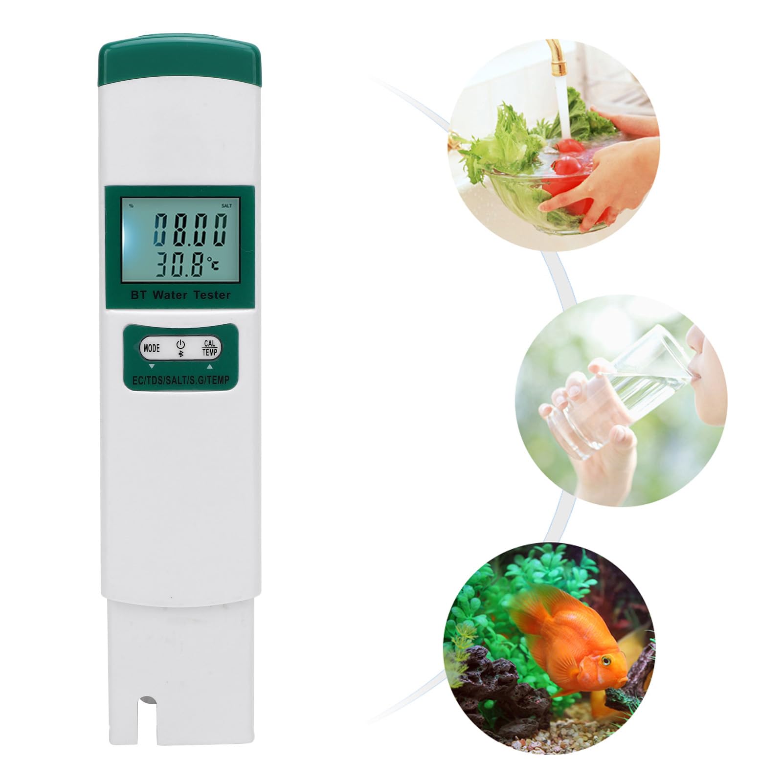 YUYTE Testeur de qualité Numérique 5 en 1 avec Mesure Précise de EC,