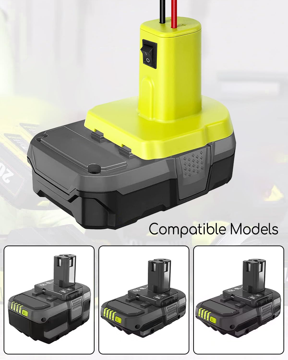 Ryobi 20V lithium battery connected in series for toy car