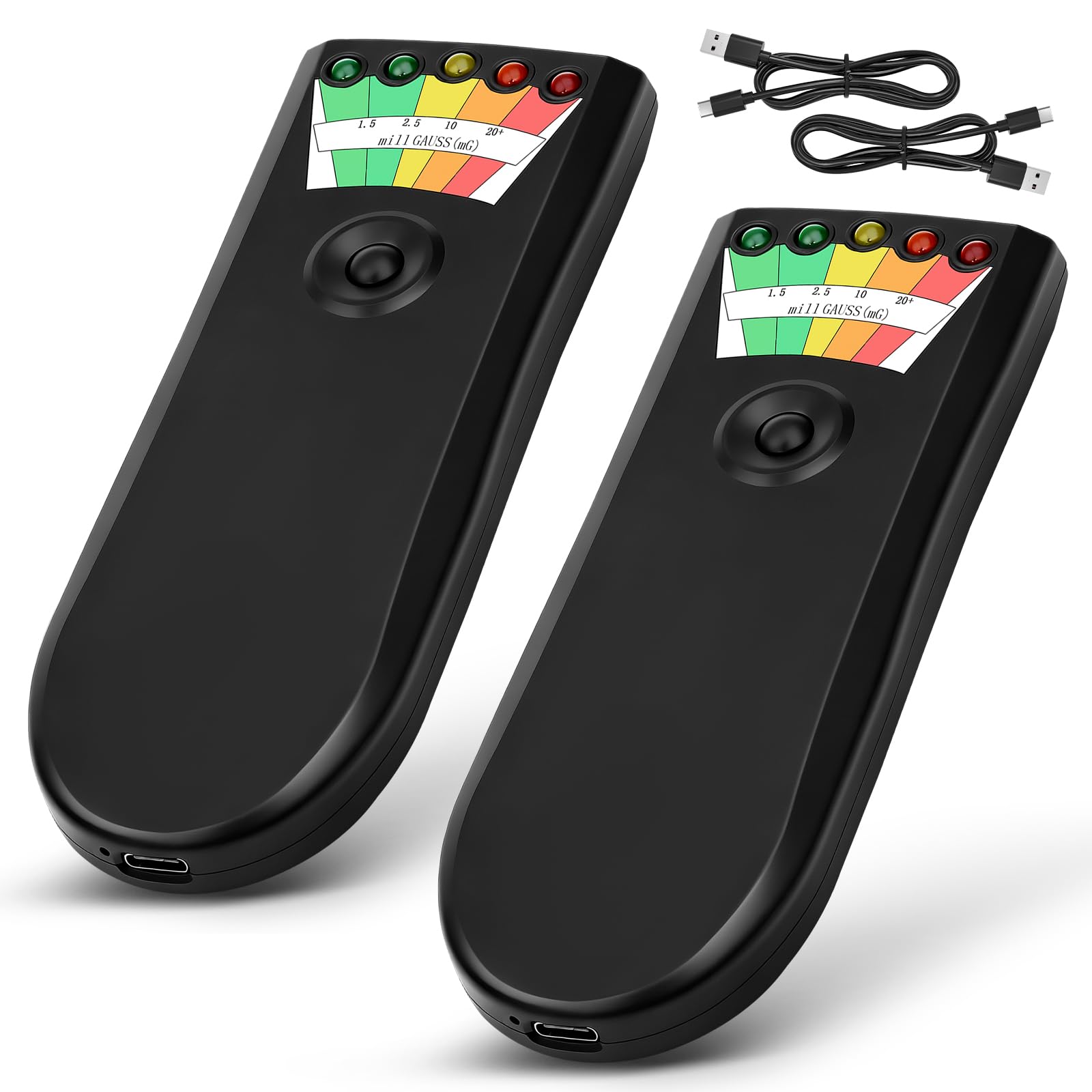 Upgraded Rechargeable EMF Meter with 5 Level LED EMF Meter Portable Handheld Magnetic Field Detector for Ghost Hunting and Inspections in Home,