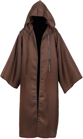 SINSEN Jedi Costume Jedi Robe Adults Hooded Cloak Halloween