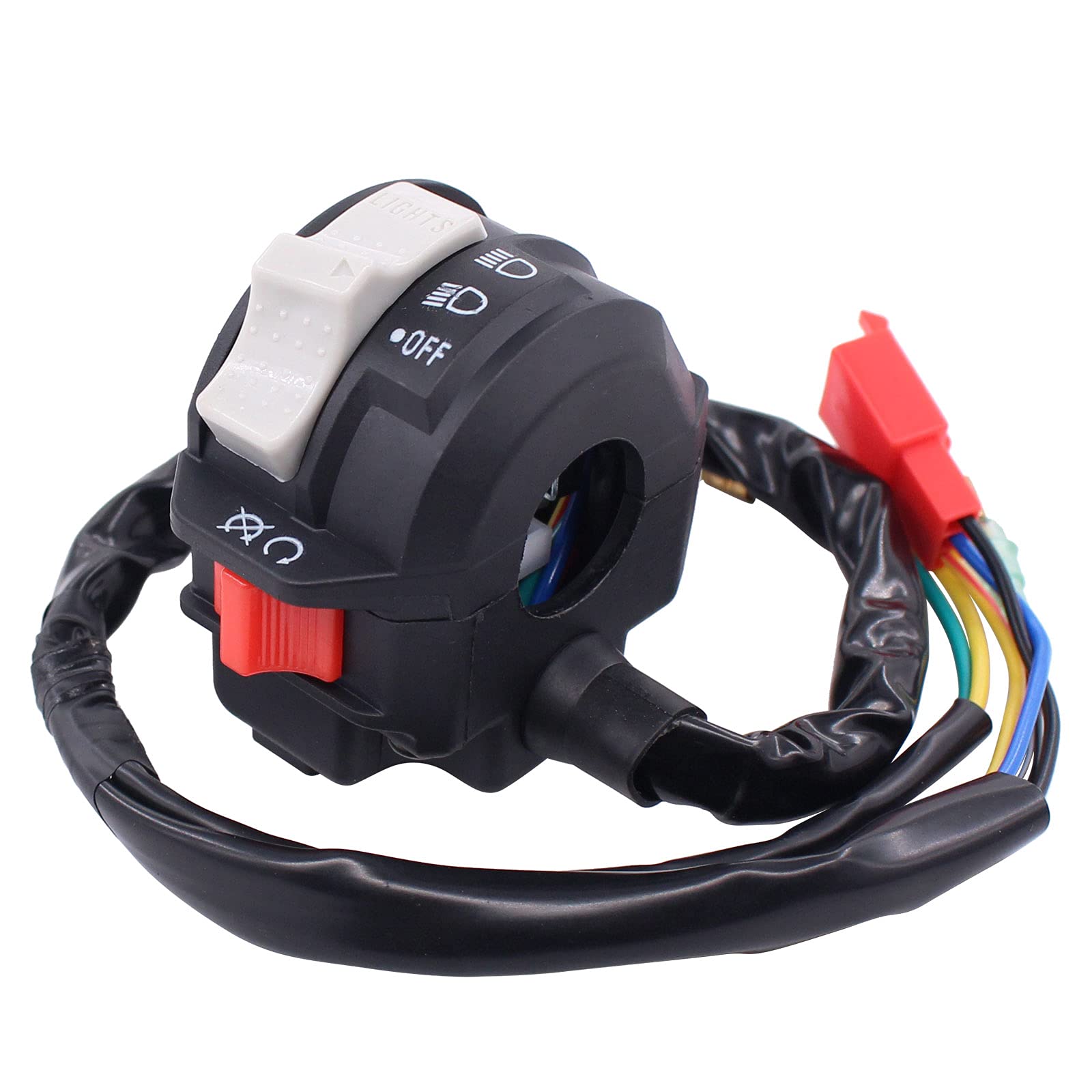 Left Handlebar Control Run Off Headlight Switch YFS200 Left Handlebar Control Switch For Yamaha Blaster YFS200 1988 2001   Run/Off &amp; Headlight Hi/Lo Switch (Replaces 2XJ 83975 09 00) On Off Switch