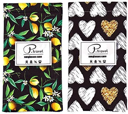 Eyeglasses Pouch Glasses Case 2PACK Sunglasses bag spectacle pouch with Cleaning Cloth Gift for Mom