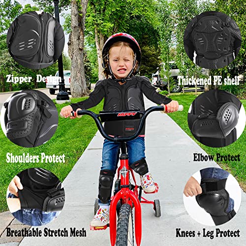KANVIKAM Motorcycle Full Body Armor Protector for Kids, Dirt Bike Protective Jacket (Black, Medium) - Thumbnail 3