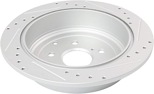 Miniatura 6 de TRQ Juego de rotores de freno delanteros y traseros con revestimiento G perforados y ranurados de alta calidad compatibles con Lexus RX350 RX450h