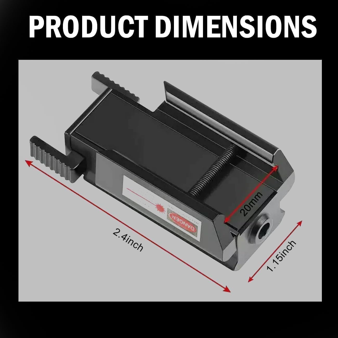 Gotical 4 Slots Picatinny Rail Adapter Lightweight Durable Black Matte Laser and Flashlight for Smith and Wesson Devices