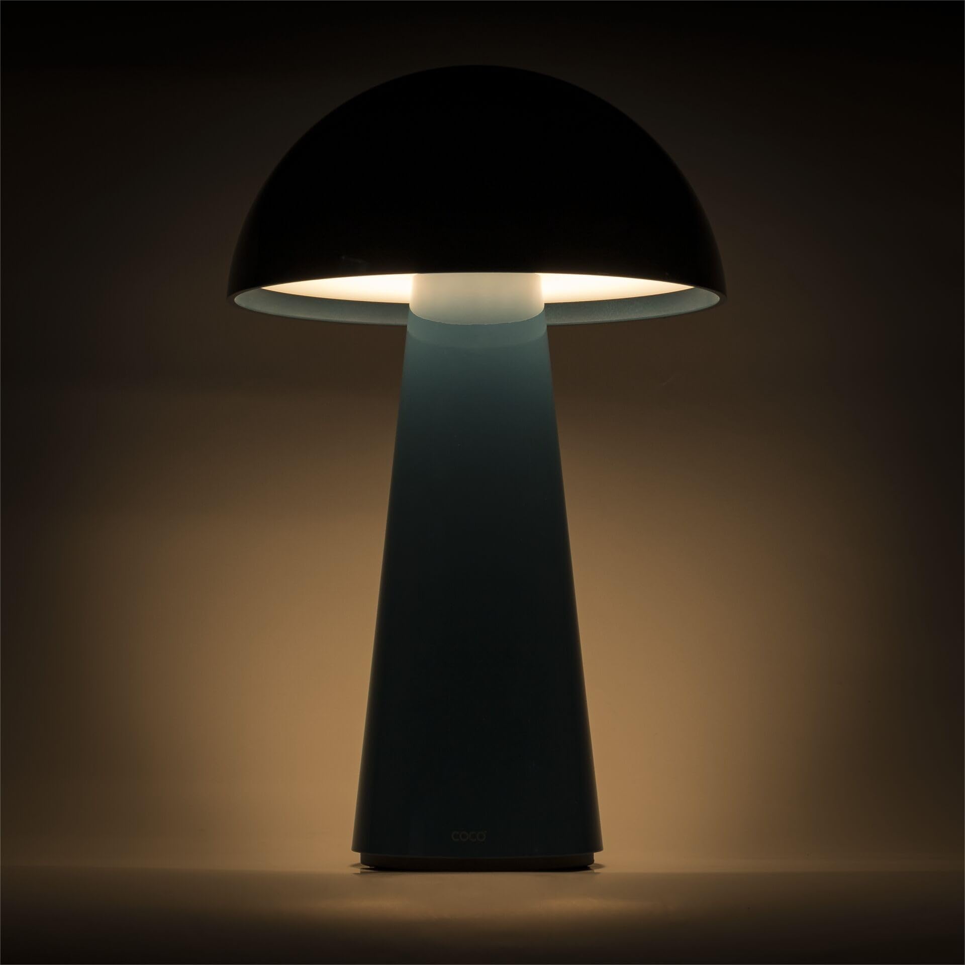 Lampada da tavolo coco ricaricabile base pg blu avio