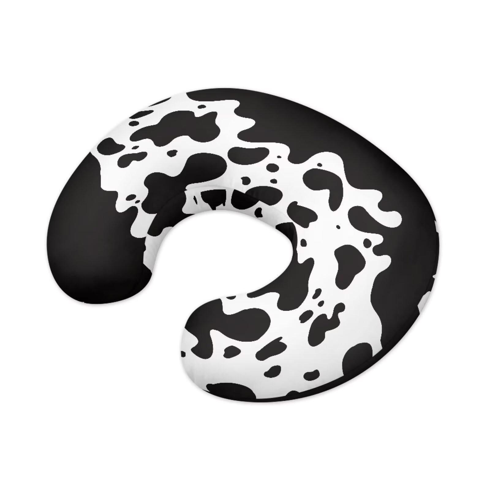XXQGOMG Nursing Pillow Cover Black Cow Breast Feeding Pillows for Babies Boys & Girls Soft Breathable Nursing Pillow Case U Shaped Nursing Pillow Slipcovers for Breastfeeding Mom