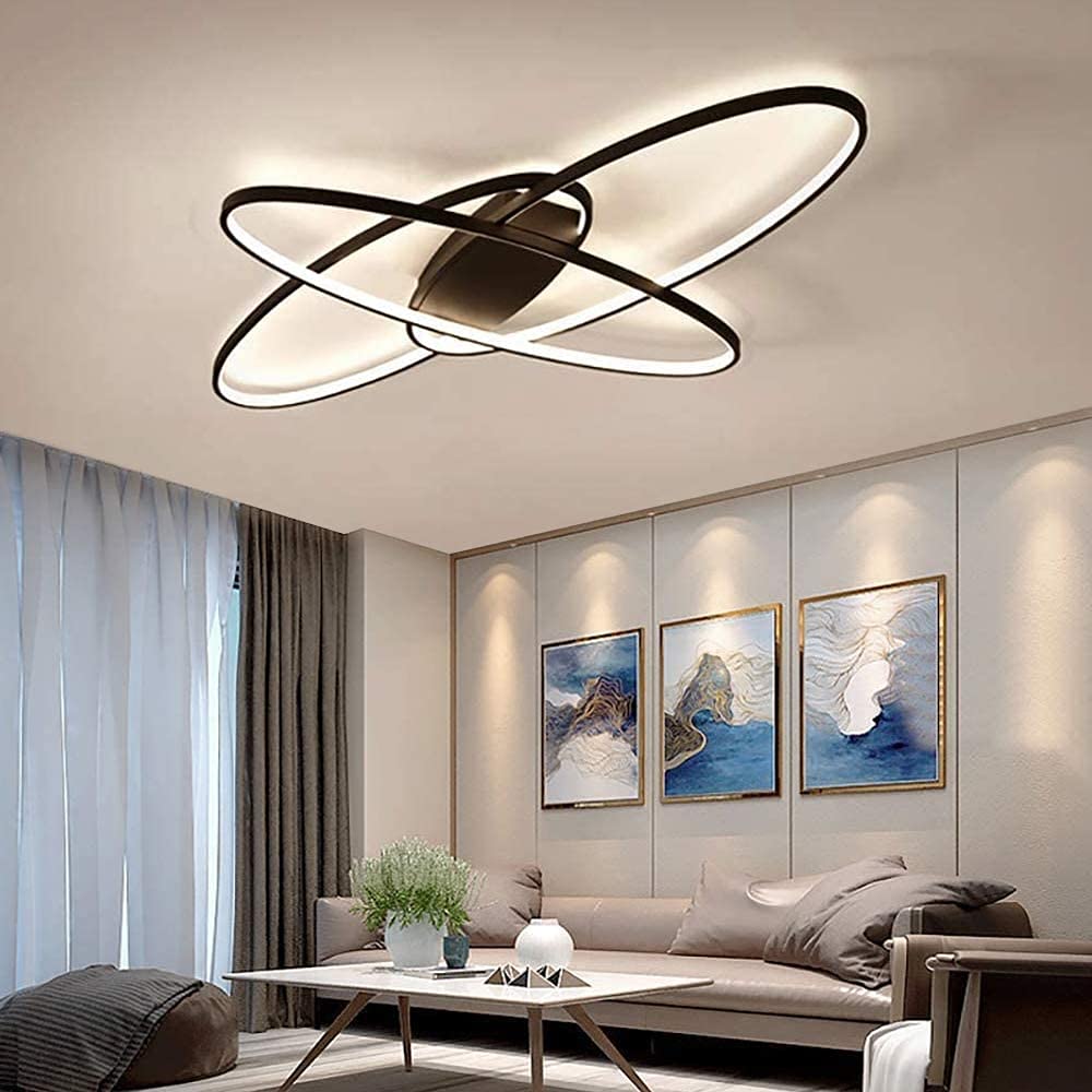 LED plafondlamp dimbare plafondlamp zwart