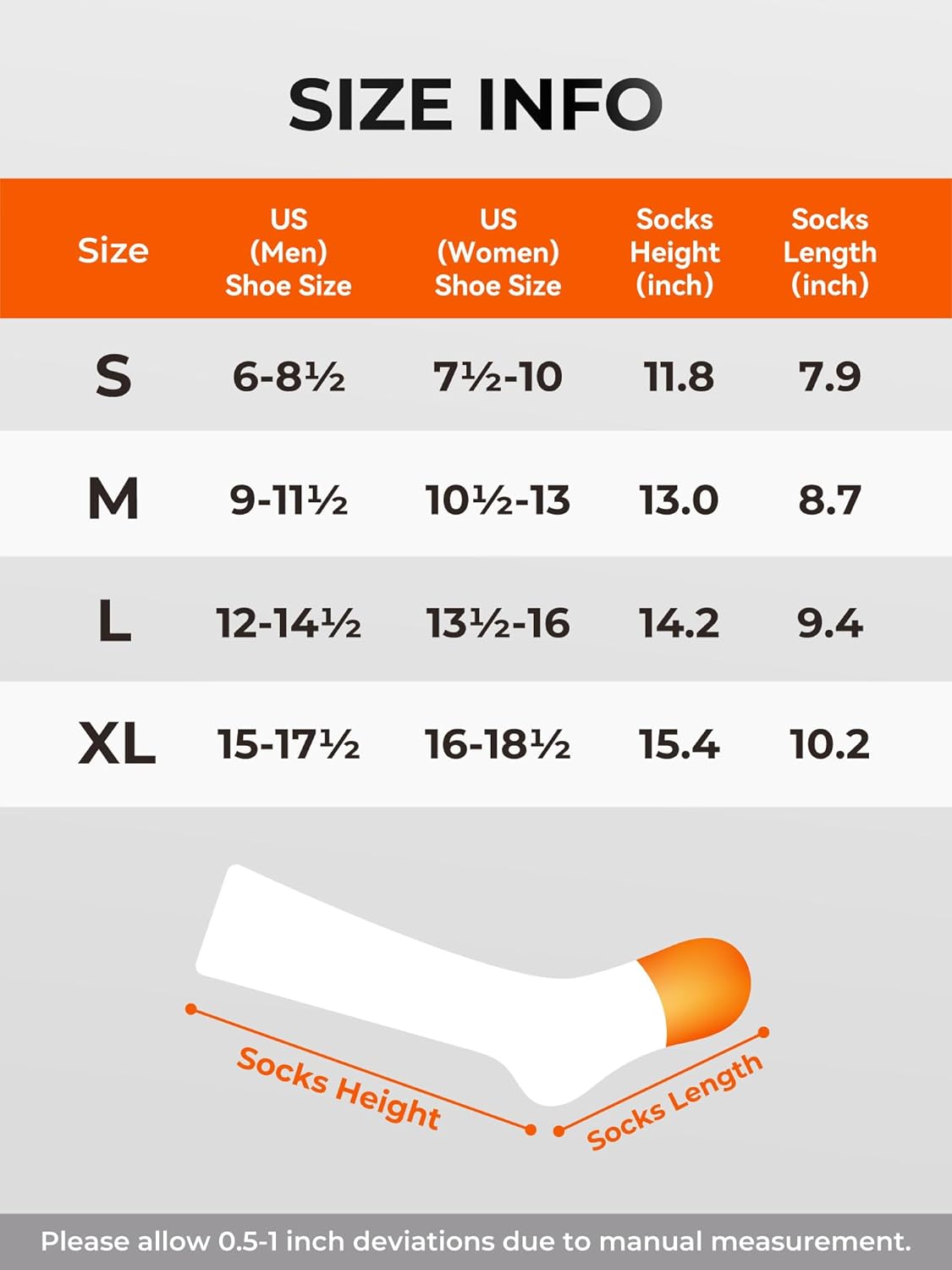 ORORO [All-New] Heated Socks with Toe and Sole Heating, Wool-Blend Electric Heated Socks with Battery (Charger Not Included)