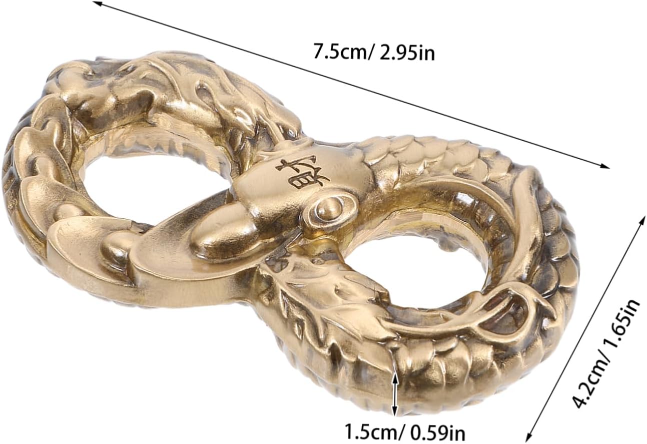 Abaodam Brass Snake Handheld Toy Figurine for Finger Training Travel Office image 2