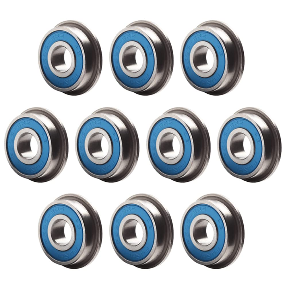 Łożyska kulkowe miniaturowe F695-2RS, 5 x 13 x 4 mm, z kołnierzem, miniaturowe łożysko kulkowe zwykłe F695-RS dla drukarki 3D Voron Mobius 2/3, 10 sztuk