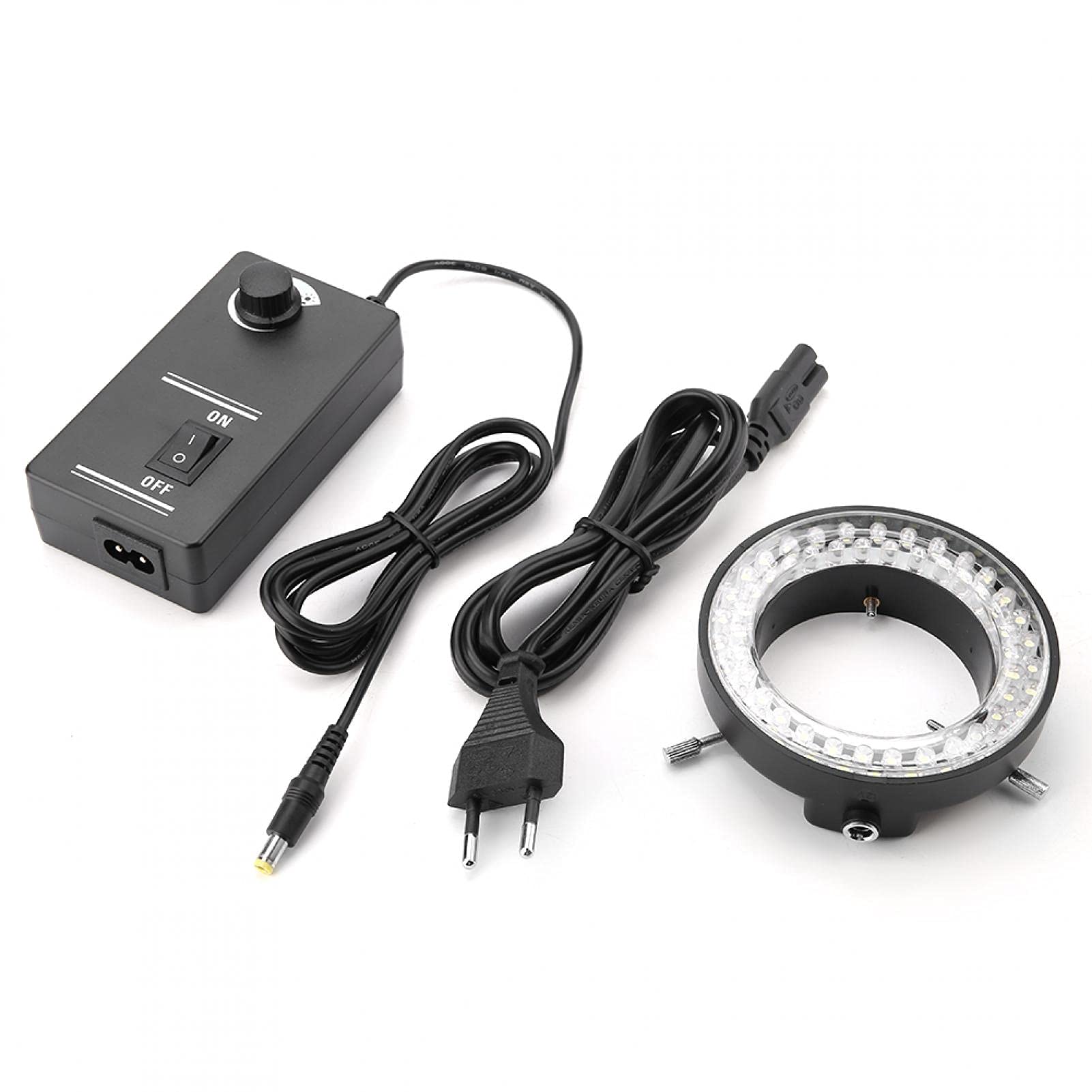 Luce Ad Anello per Microscopio a LED 3,5 W, Microscopi Illuminatore a LED Lampada Ad Anello Regolabile led light for microscope con Luminosità Luce di Illuminazione 100‑240 V(Regolamenti europei)