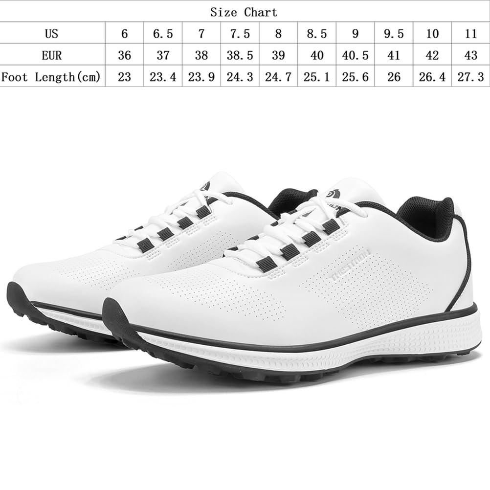 SDEQA Zapatos de Golf para Mujer, sin Clavos, Impermeables, para Exteriores, Talla Grande